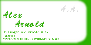 alex arnold business card